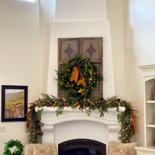 natural looking christmas mantel by cindy hattersley