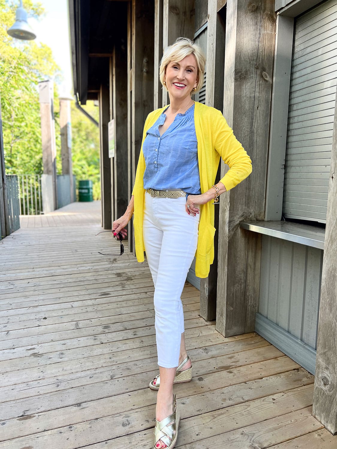 Deborah Boland for Ageless Style in yellow