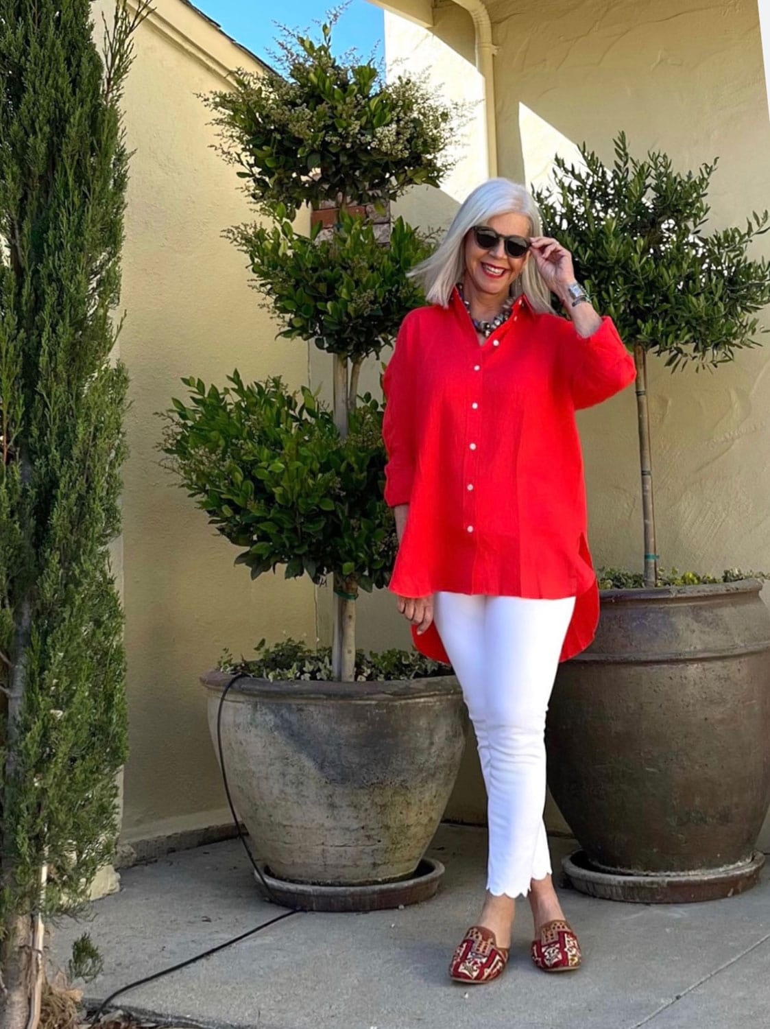 cindy hattersley in Lysee jeans & BR tunic