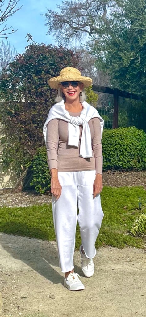 cindy hattersley in eileen fisher terry and helen kaminkski hat