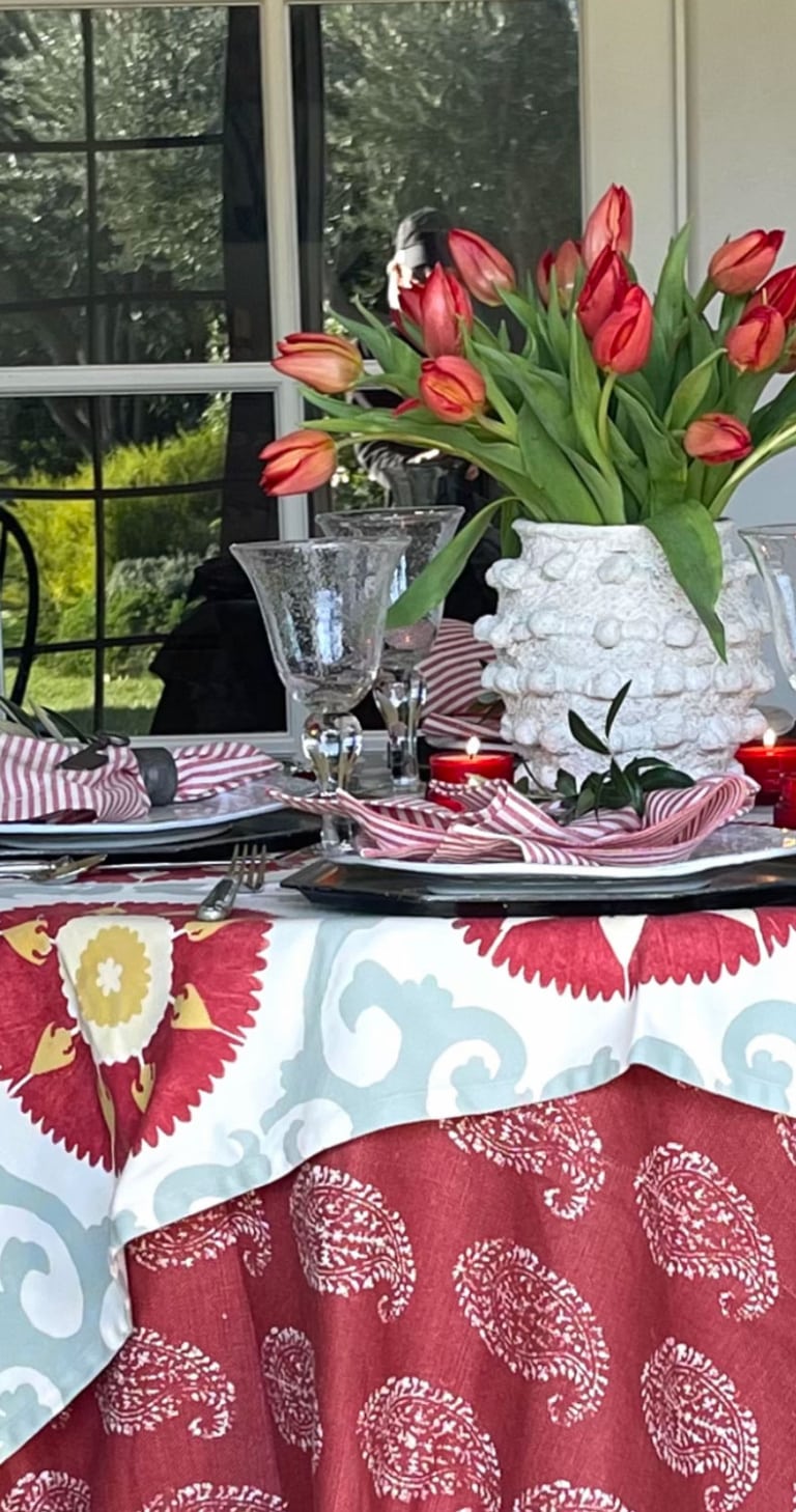 Valentine Table Setting Style Blogger Cindy Hattersley