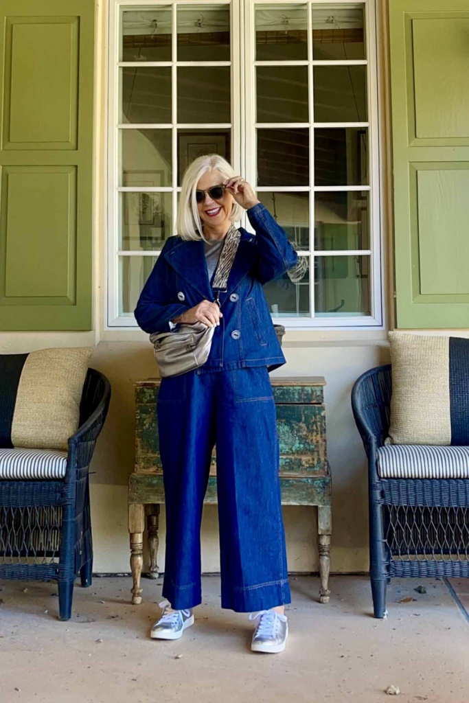 mersea denim on denim outfit