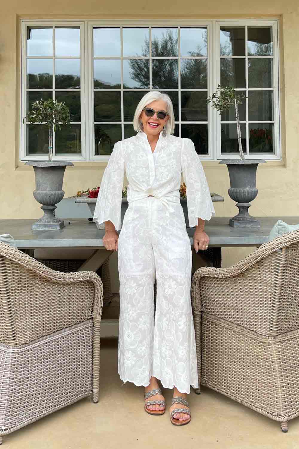 Sally Phillips White Embroidered Set