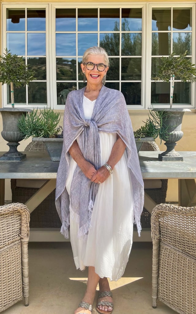 hannoh wessel dress, mer sea linen wrap