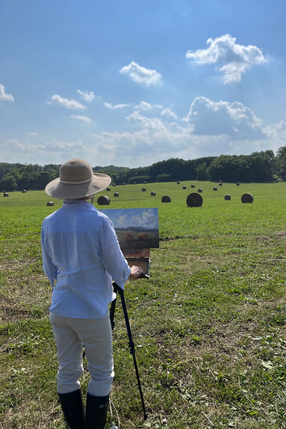 ARTIST PAT HUBER PLEIN AIR PAINTING