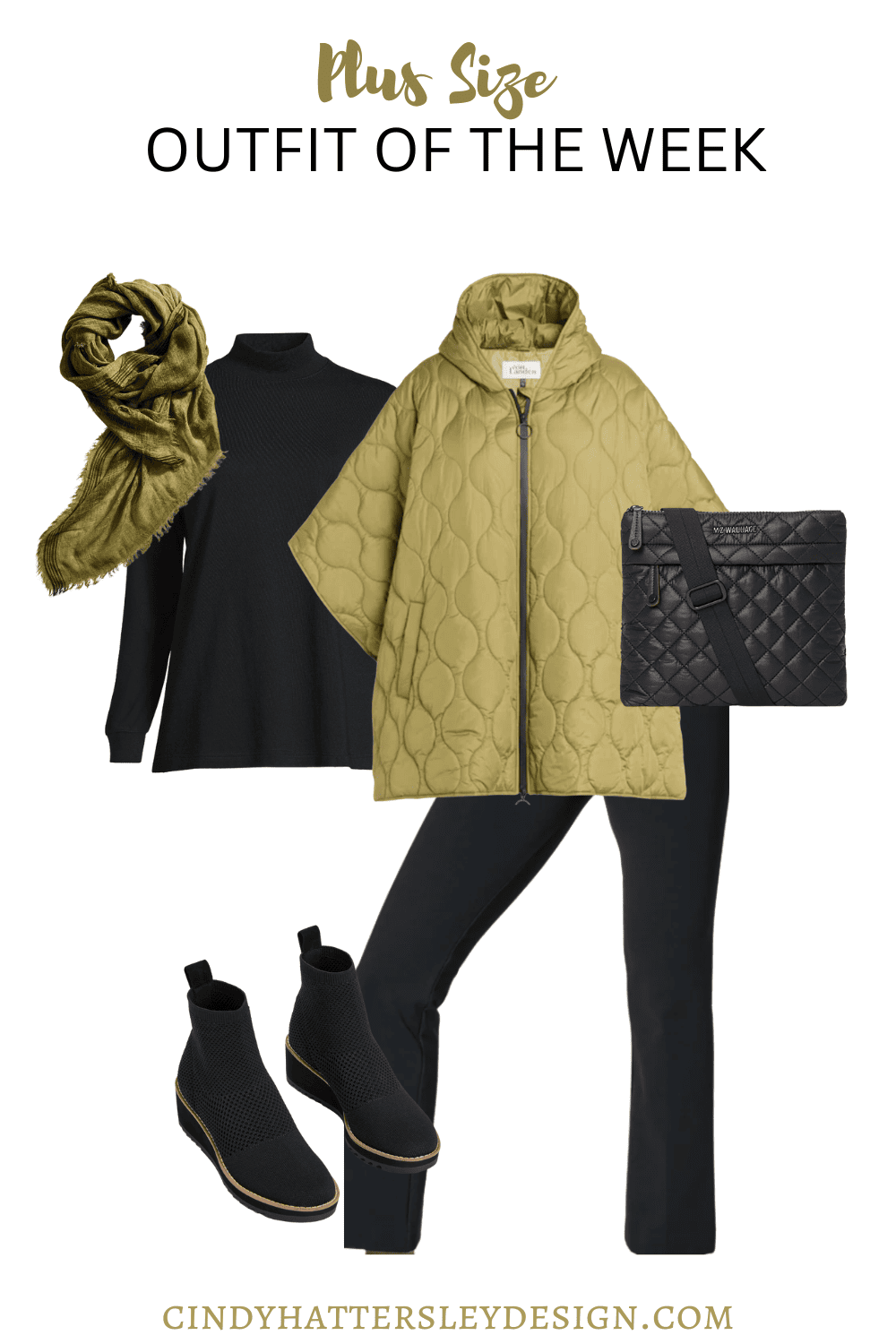 Plus Size Quilted Jacket Outfit