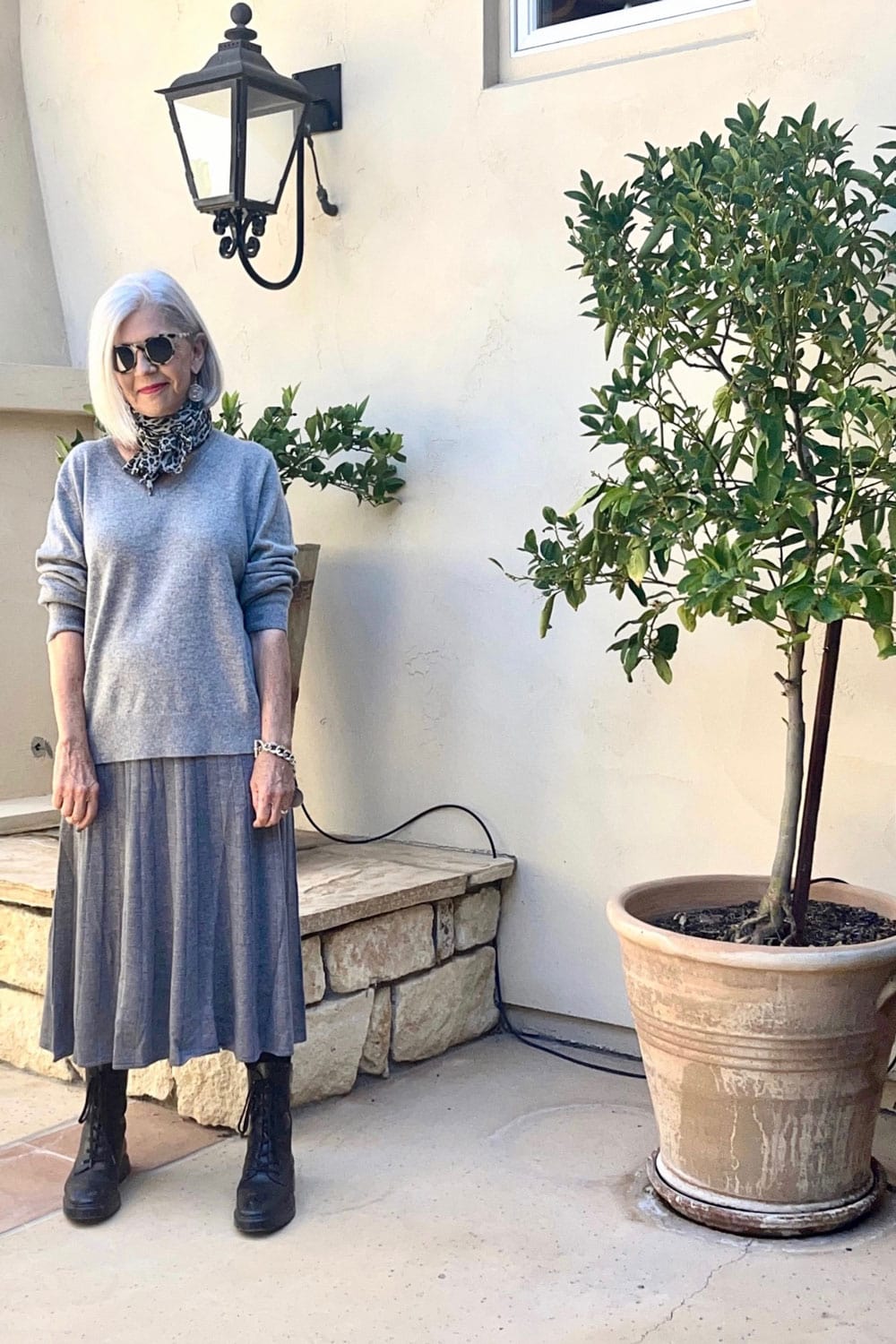 QUINCE-SWEATER,-BANANA-REPUBLIC-SKIRT-CINDY HATTERSLEY