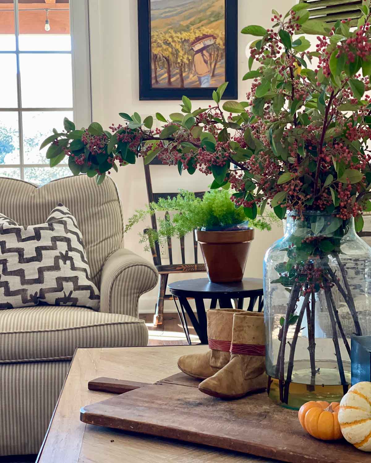 Branches on coffee table