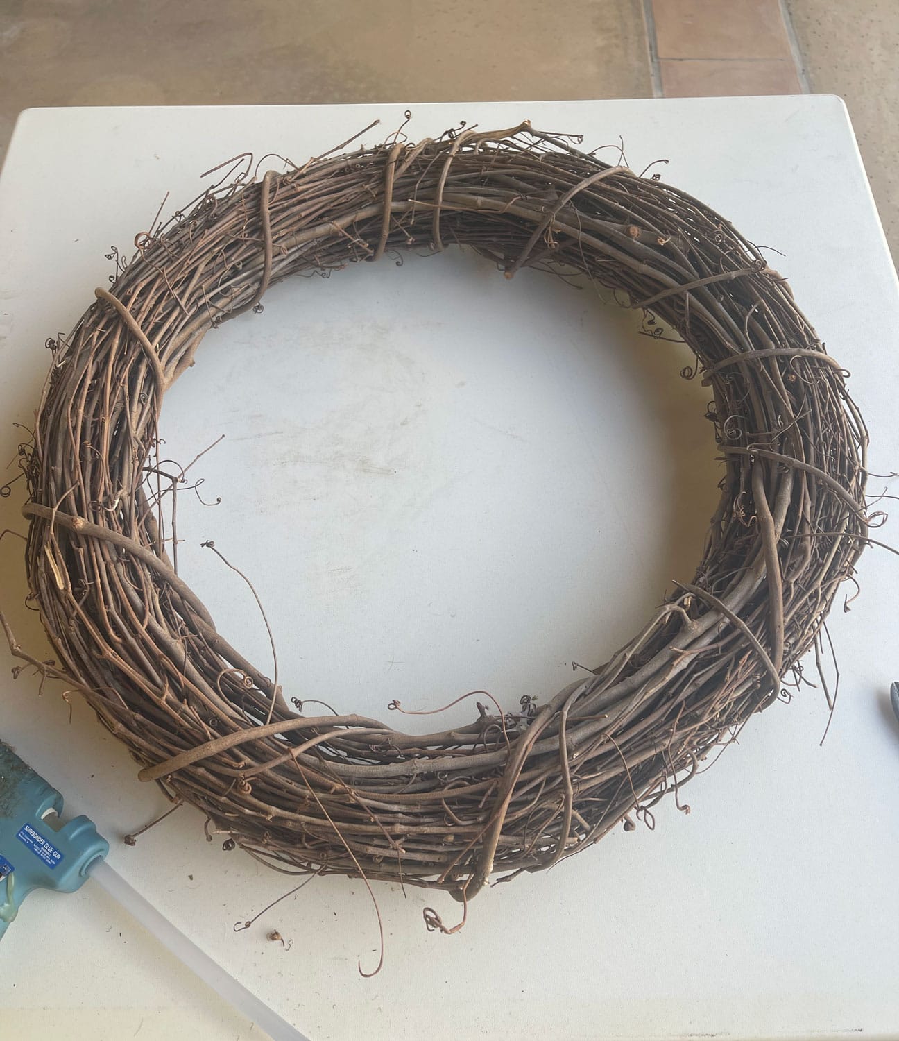fall wreath progress