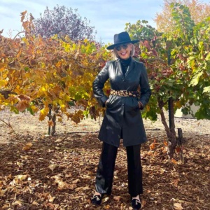 black leather topper