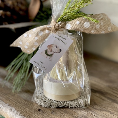 natural dish soap, brush and scrubbr gift