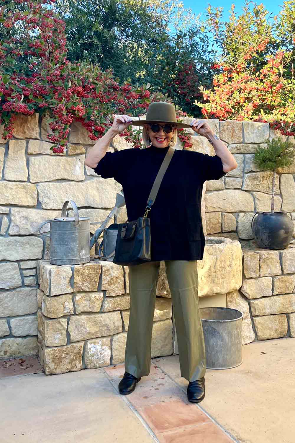 Margaret O'leary Tunic Sweater & faux Leather pants