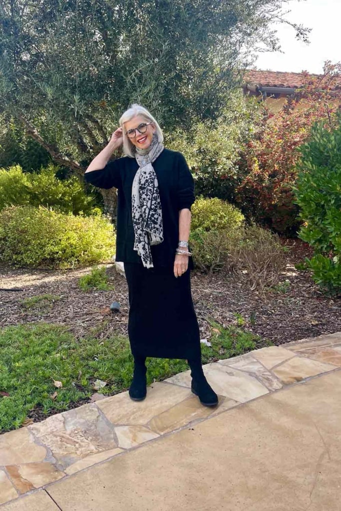 Margaret O'leary Checkerboard Tunic & Eileen Fisher skirt