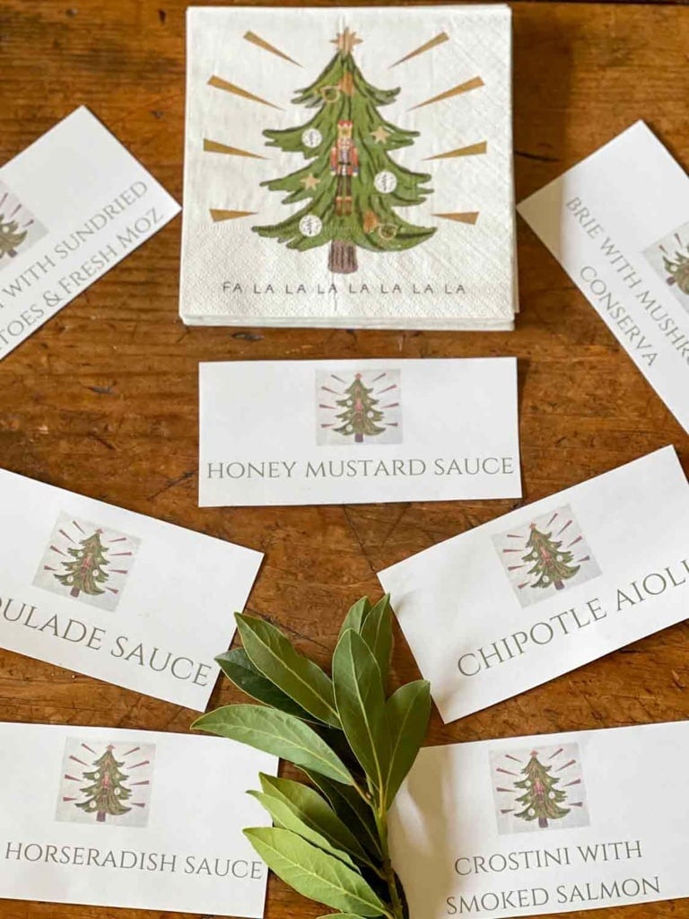 christmas-napkins-and-food-tags