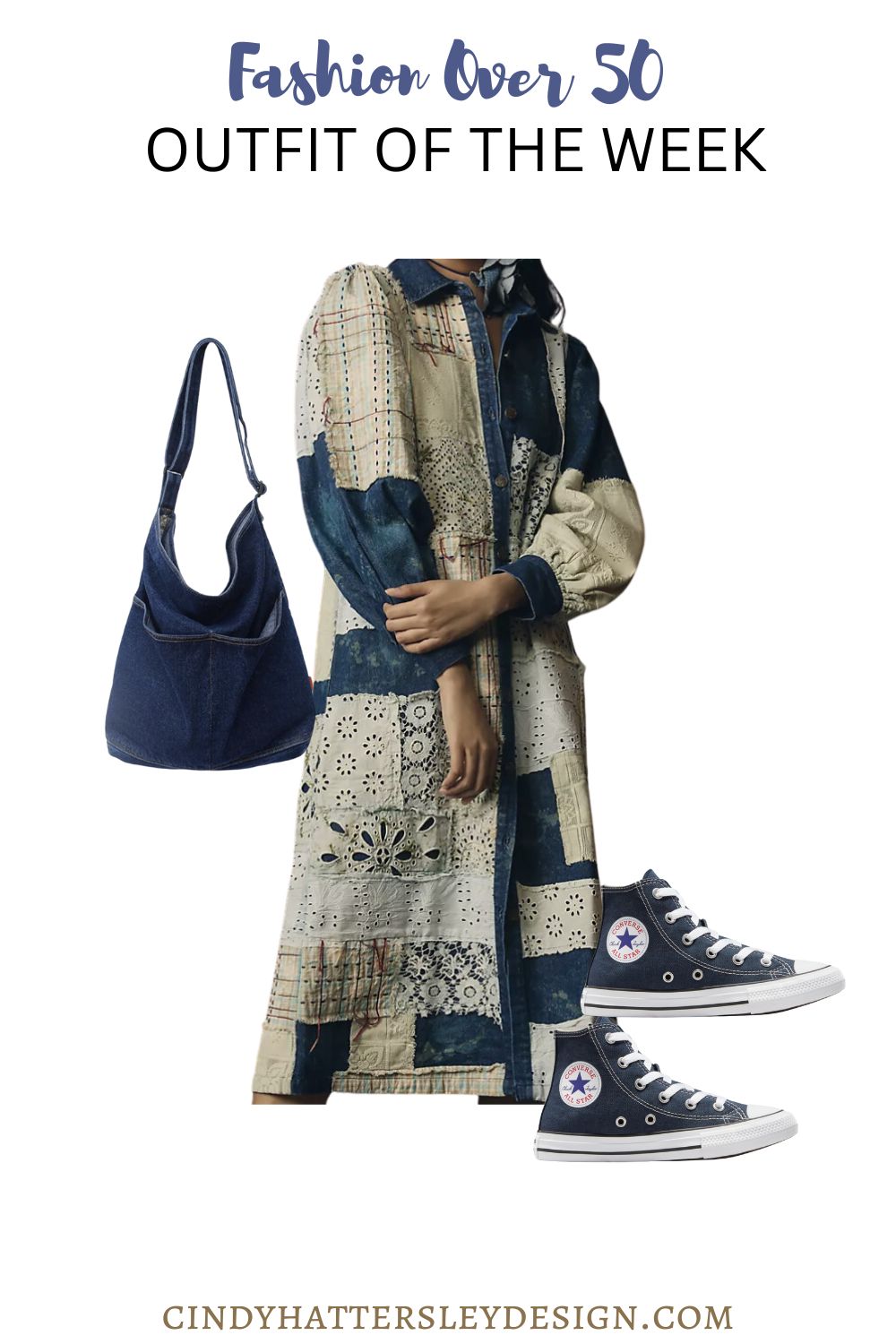Denim Patchwork Dress Outfit of the Week