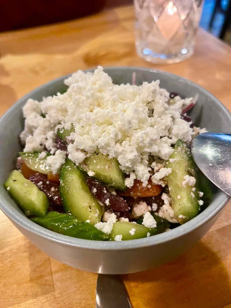 PRAWNS AND GREEK SALAD CYPRESS MCMINNVILLE
