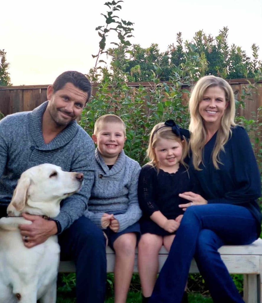 Young family with yellow lag-Leslie Phelps and family