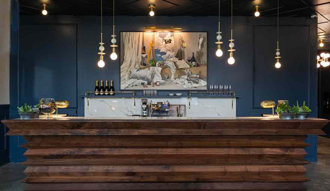 Atticus Hotel Desk and Espresso Machine