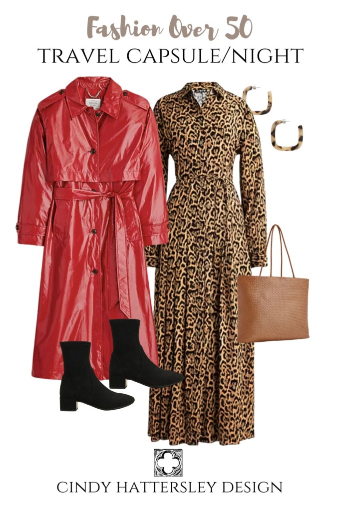 travel capsule with J Crew Leopard Dress