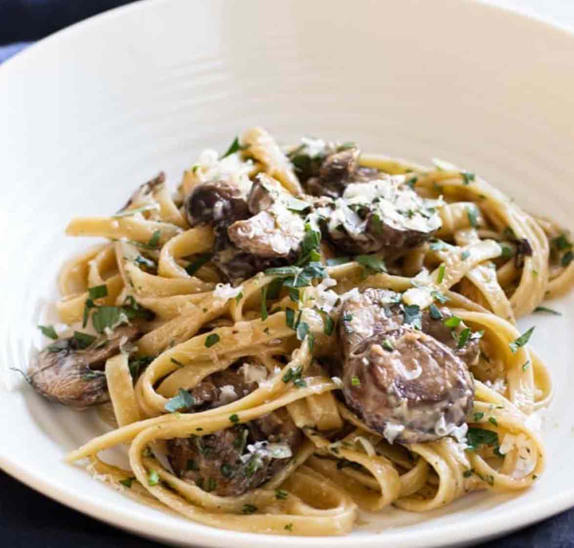 mushroom tagliatelle