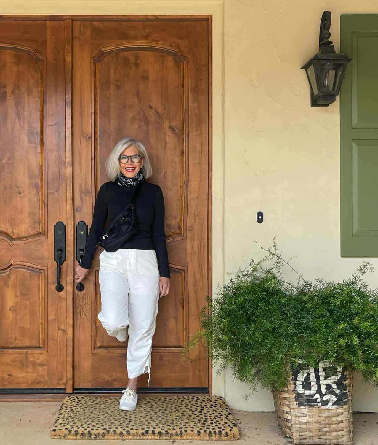 Zara parachute pants and tee