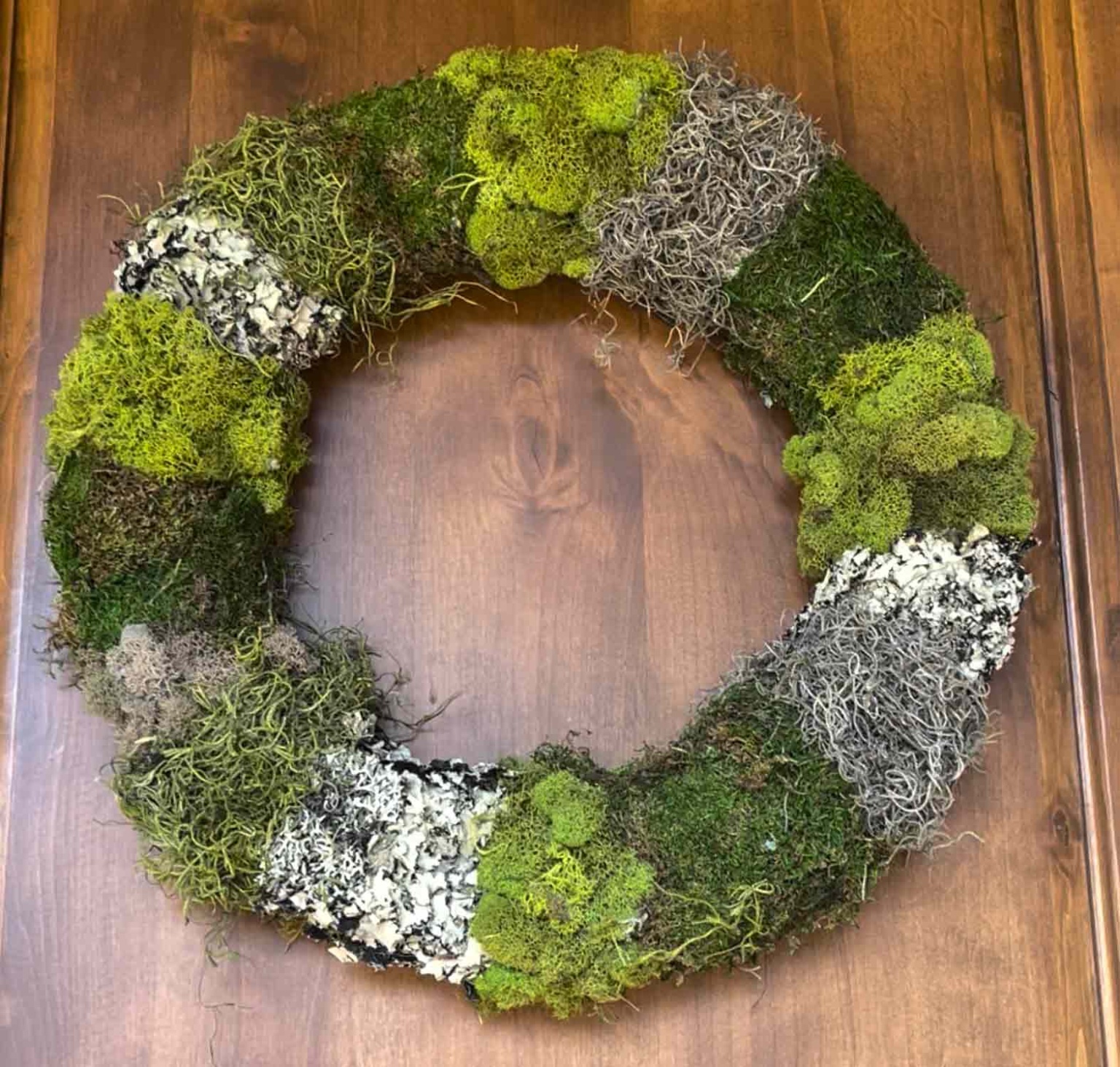 moss wreaths | Natural Front Door Decor Ideas