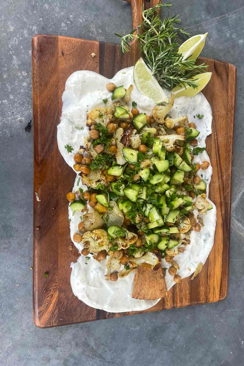Roasted Cauliflower Chickpea & Cucumber Appetizer Chick Pea Roasted Cauliflower & Fresh Cucumber Appetizer
