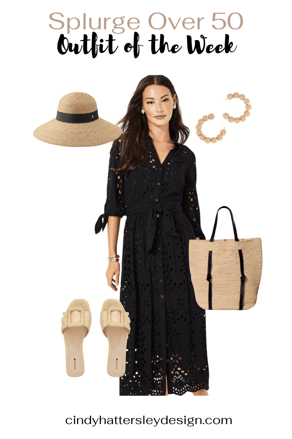 Outfit of the week Lily Pulitzer dress and raffia accessories