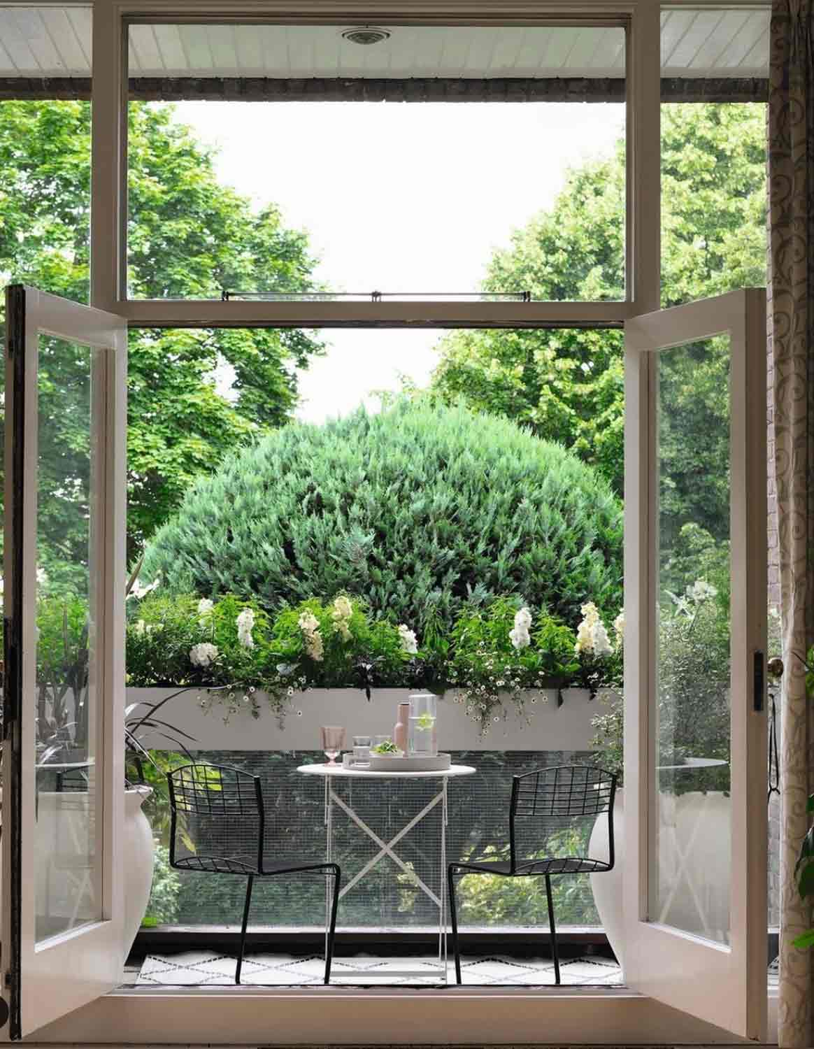 A green and white balcony garden-the balcony gardner