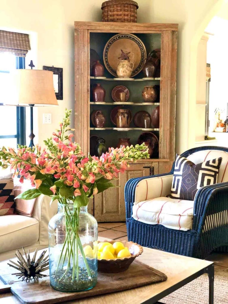 Coffee Table with baux blooms and lemons-cindy hattersley design