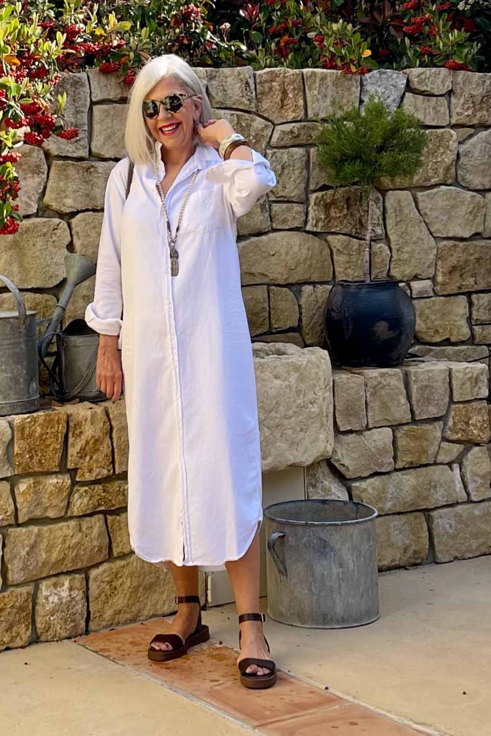 15 Stunning Ways to Style a White Shirt Dress at any Age - Cindy Hattersley  Design
