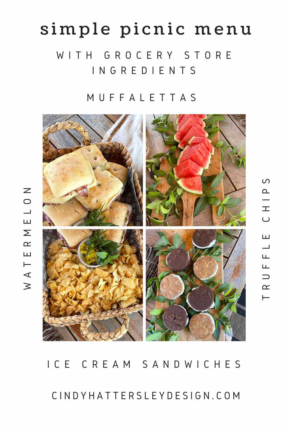 Simple Picnic Menu using Grocery Store Ingredients