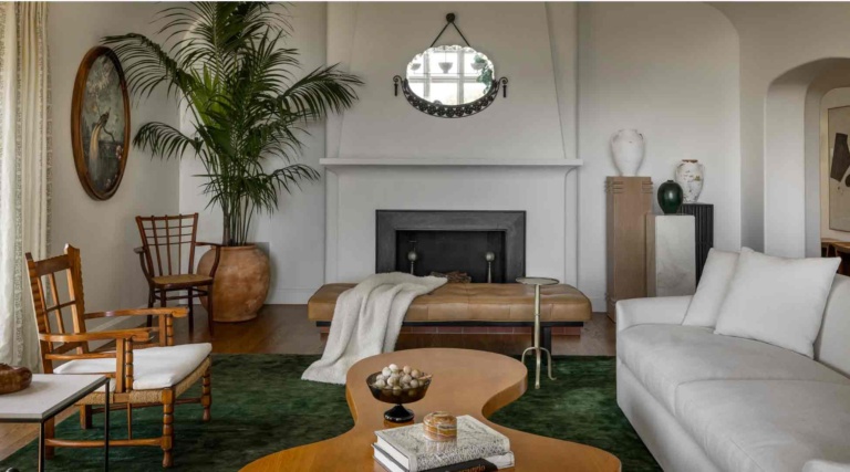 Spanish Revival Living Room-House and Garden-