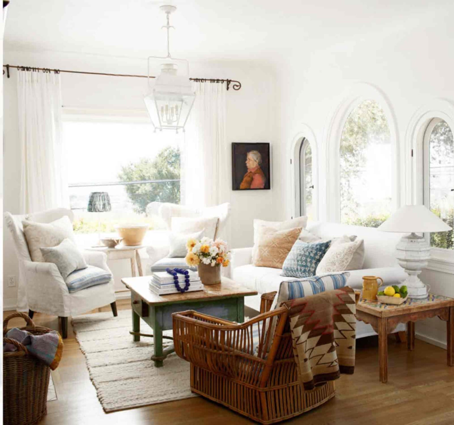 Kelley Motschenbacher design living room spanish revival
