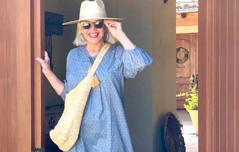 mar y sol shoulder bag and sunshine tienda dress and hat