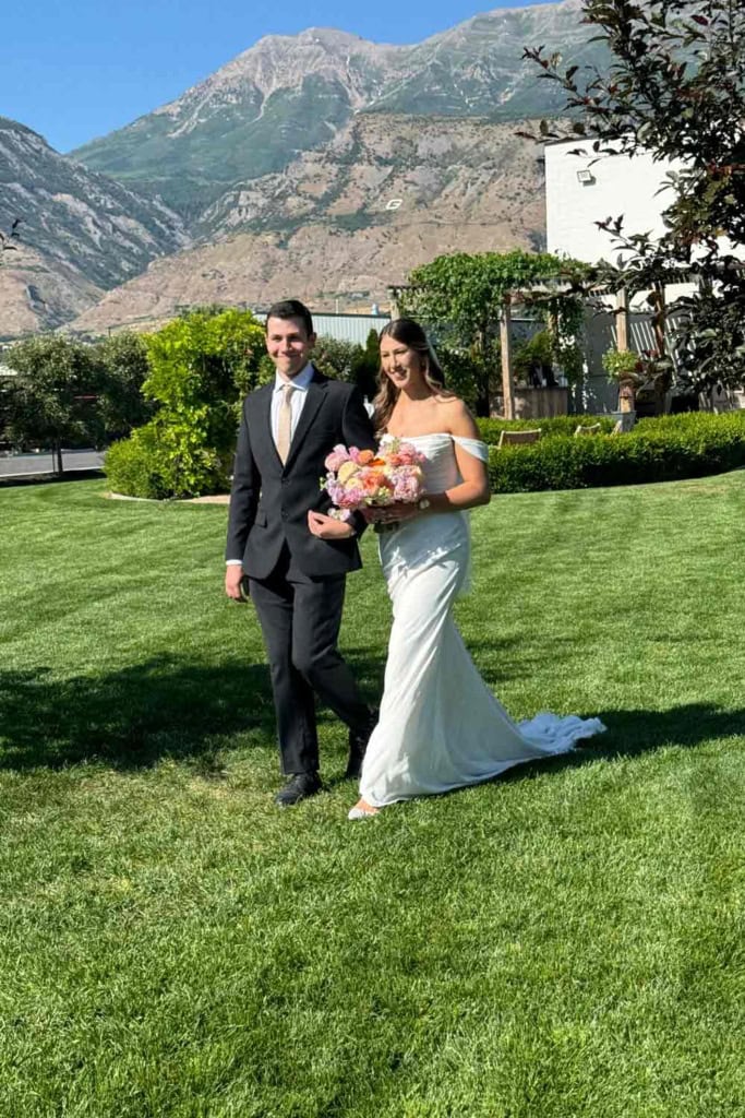 bride and brother 