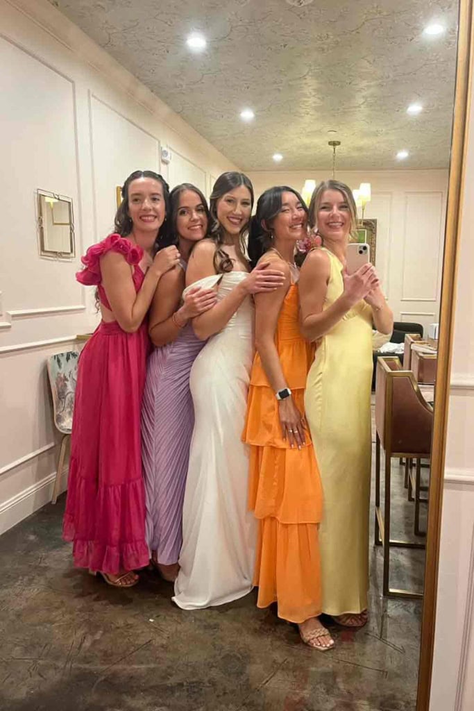 bride and bridesmaids