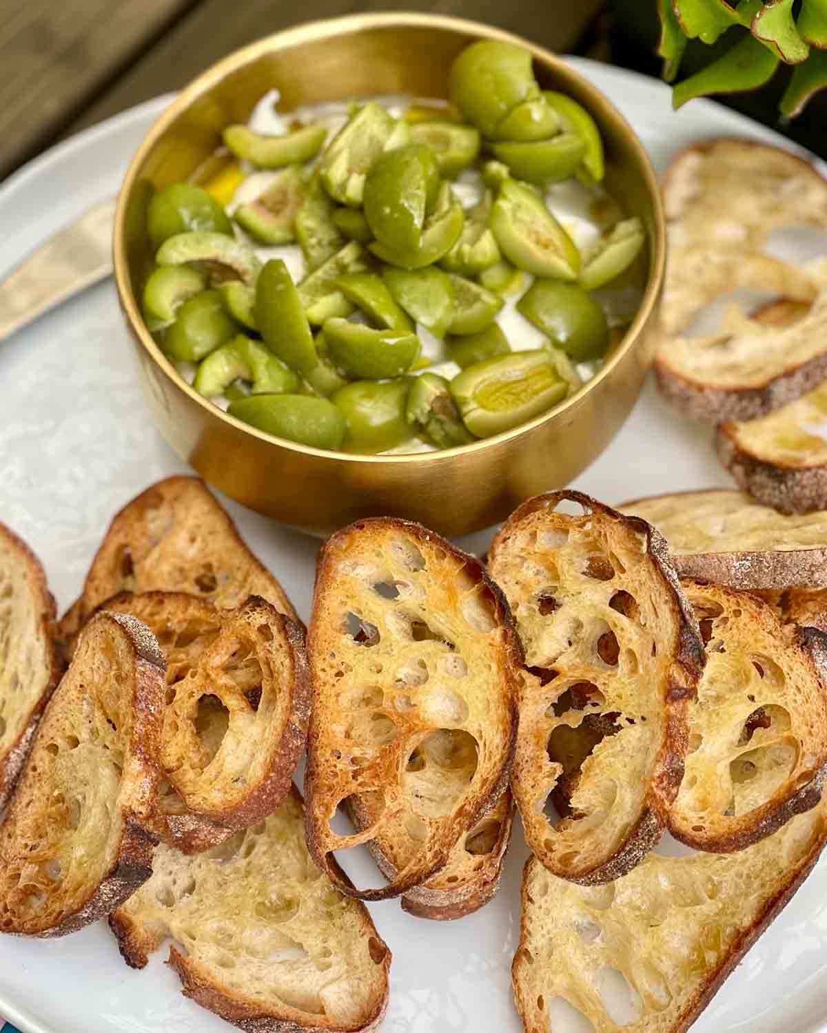 gin spiked dirty martini dip