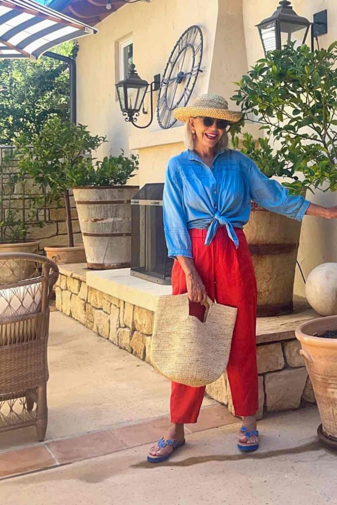 cindy hattersley in red and blue