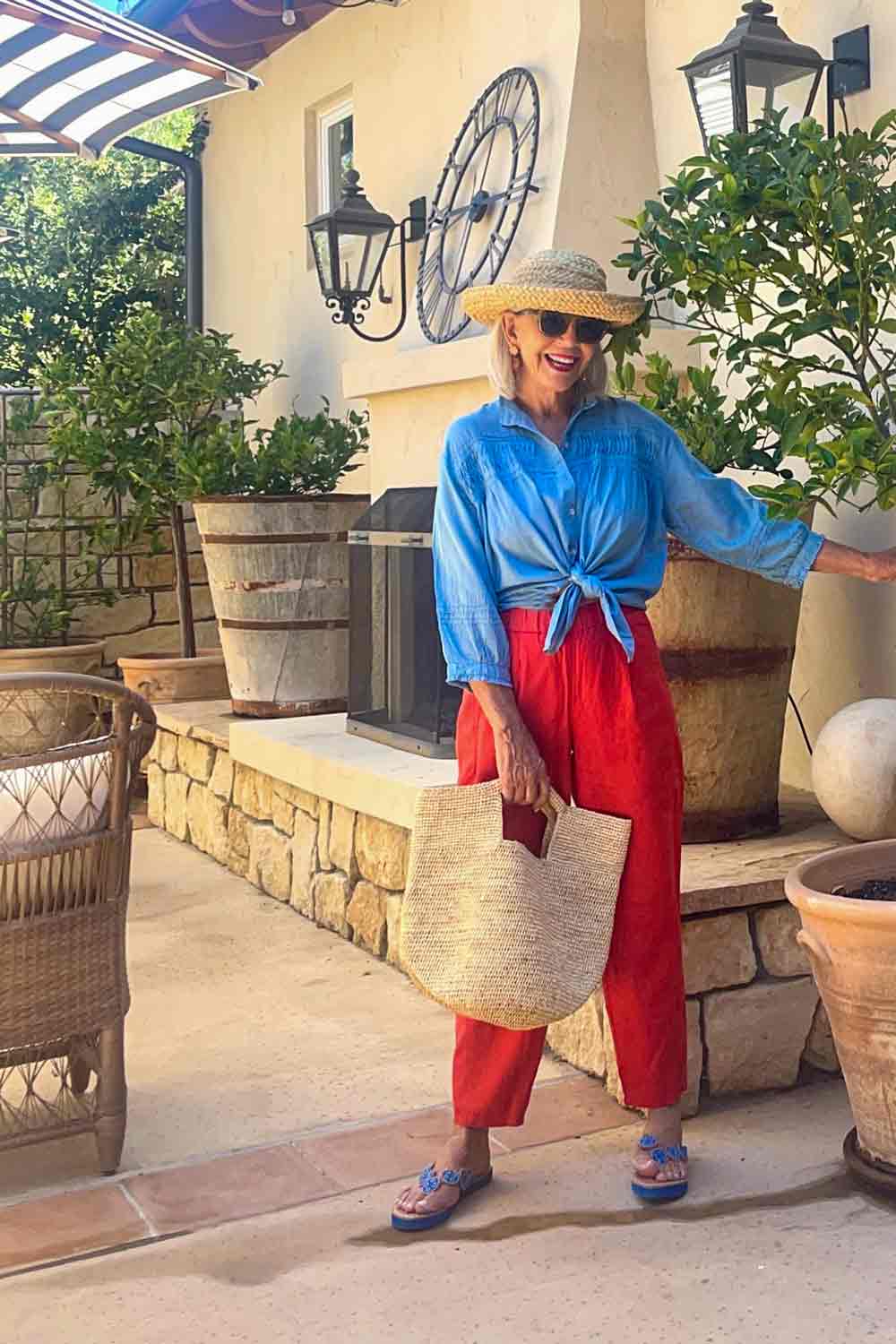 cindy hattersley in red and blue