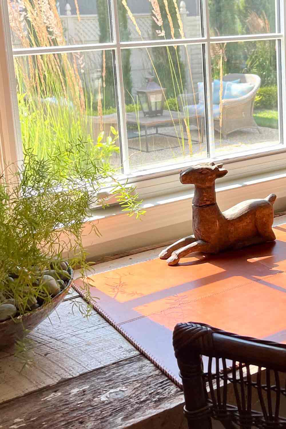 vintage carved deer