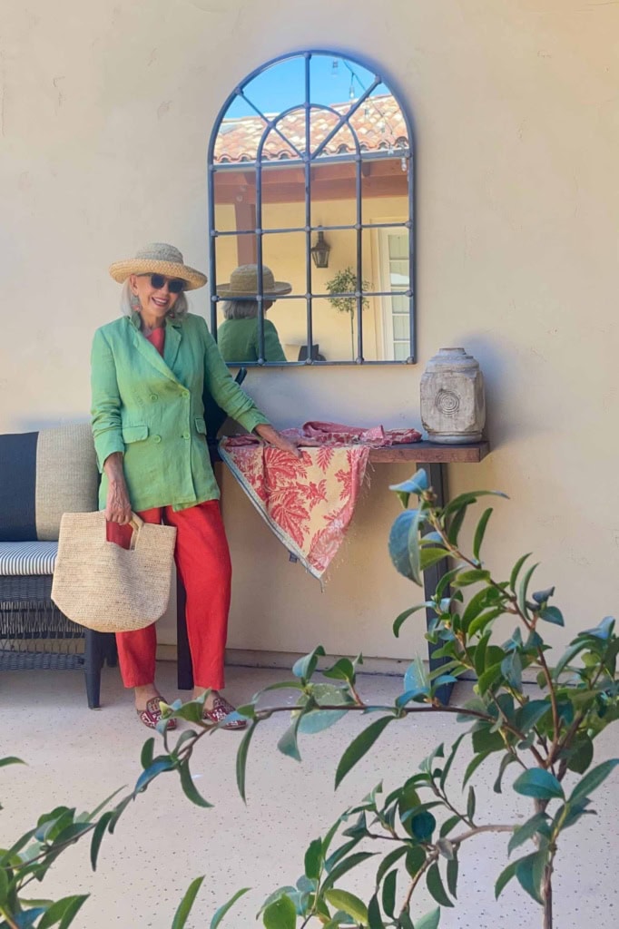 cindy hattersley in green and red