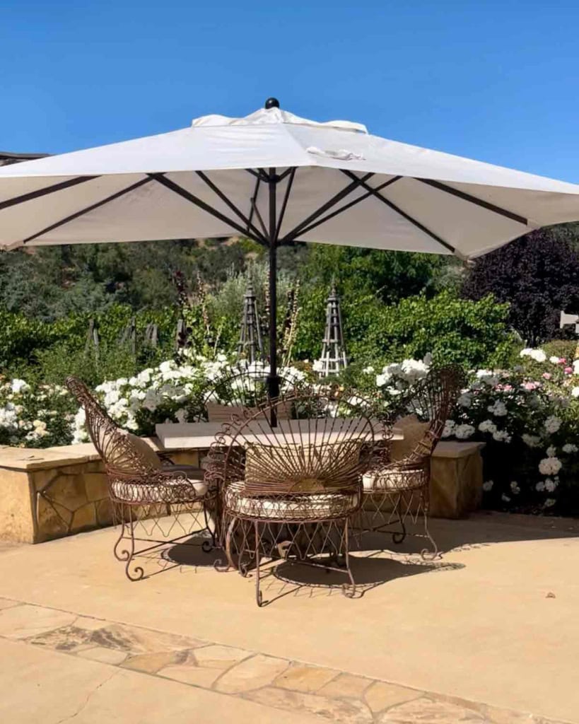Vintage iron table and chairs