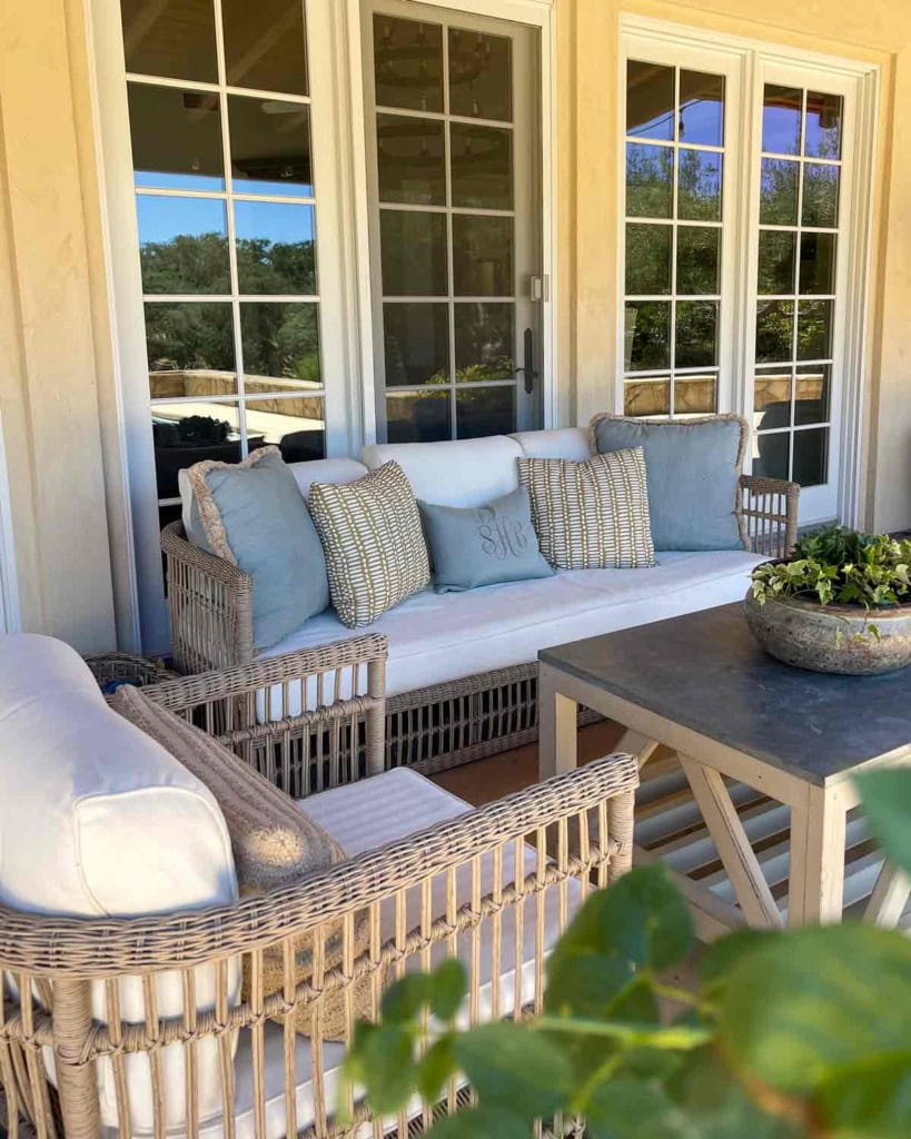 ballard designs sofa and lounge chairs