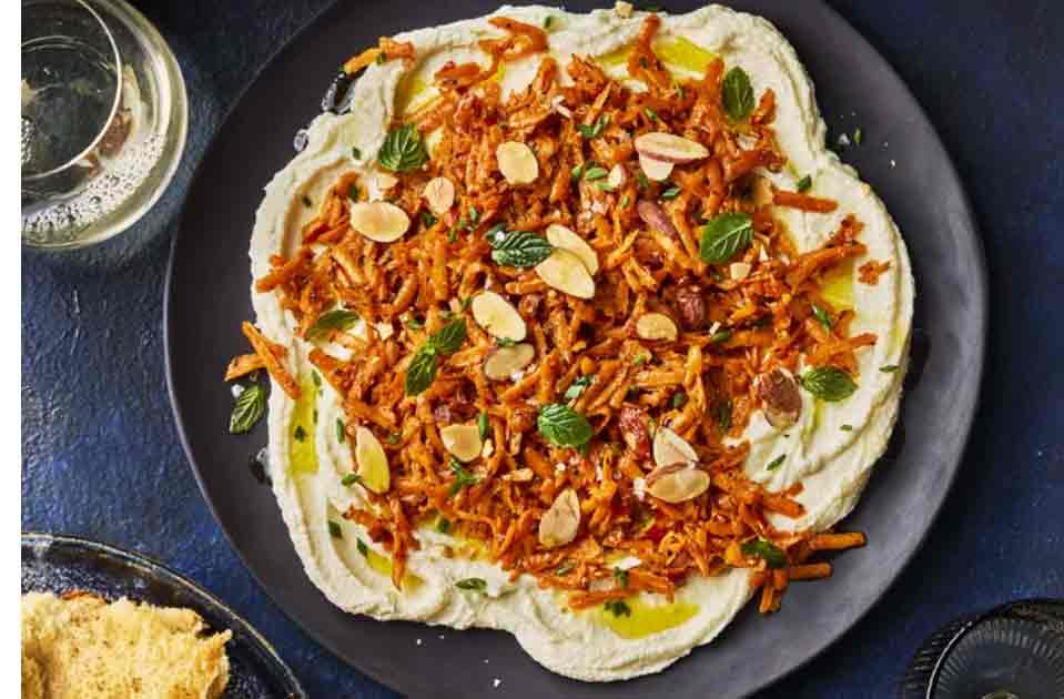 Spiced carrots with whipped feta