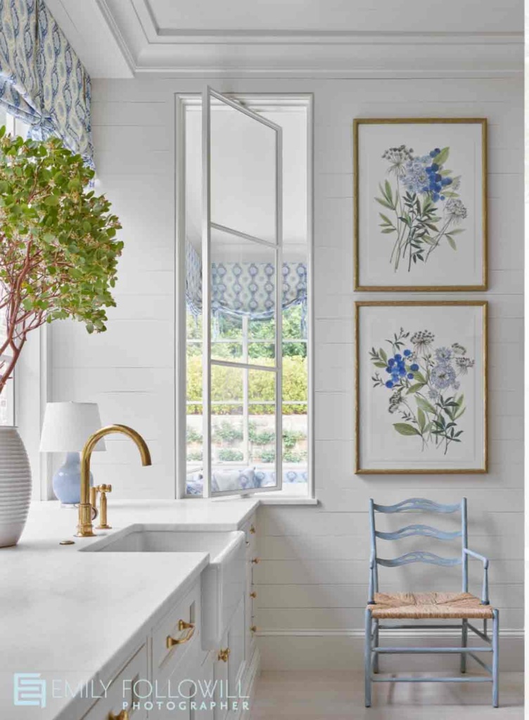 Suzanne Kasler designed bathroom photographed by Emily Followill