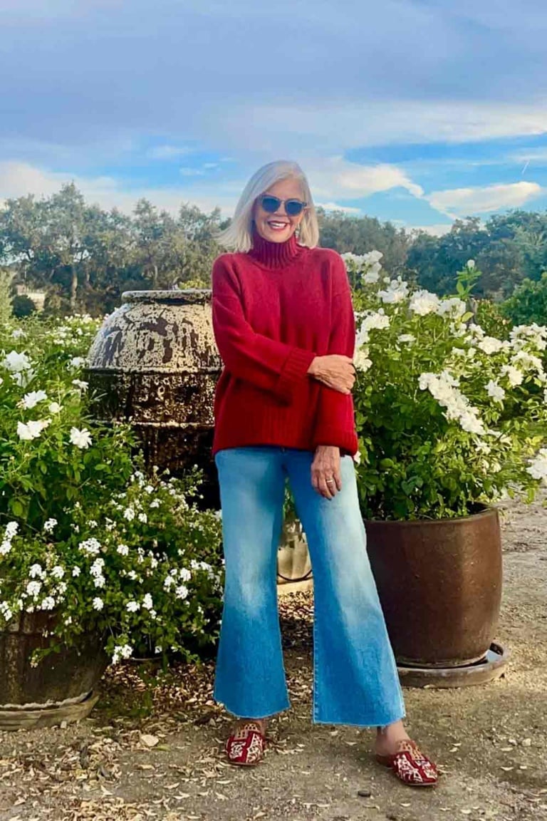 Cos Red Cashmere Turtleneck Cindy Hattersley