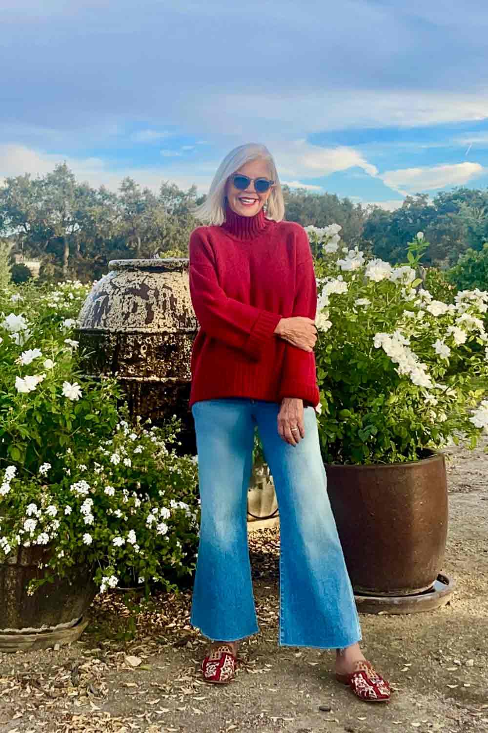 Cos Red Cashmere Turtleneck Cindy Hattersley