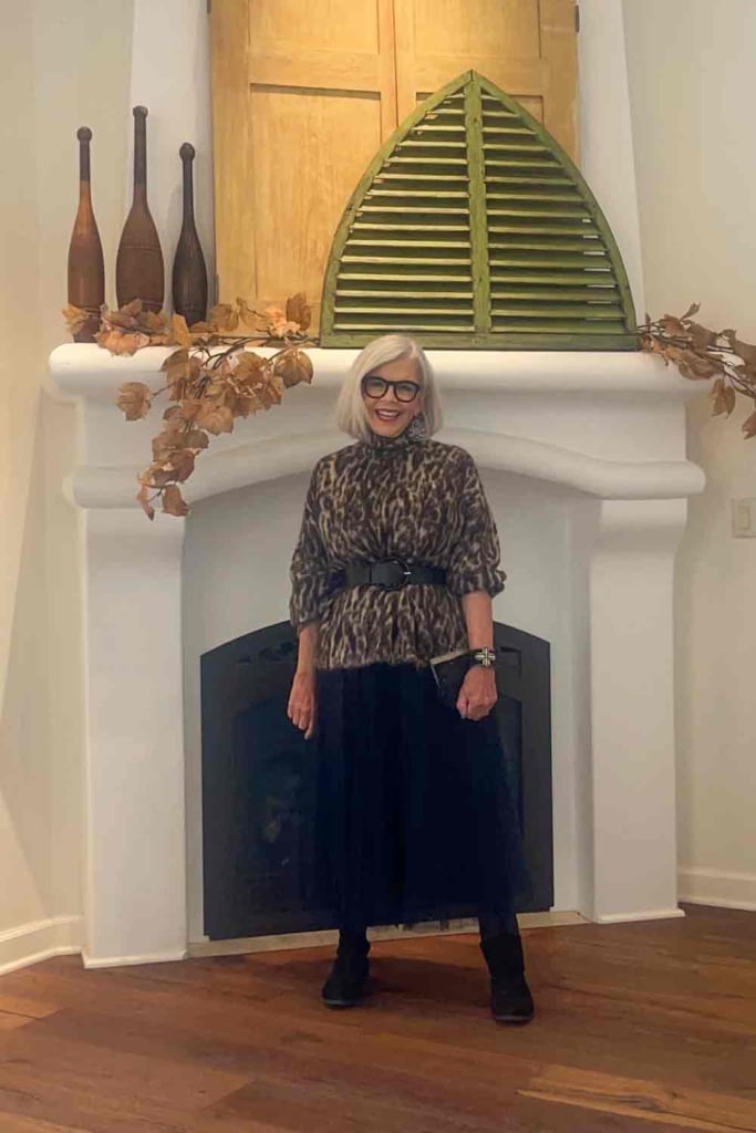 cos leopard sweater tulle skirt