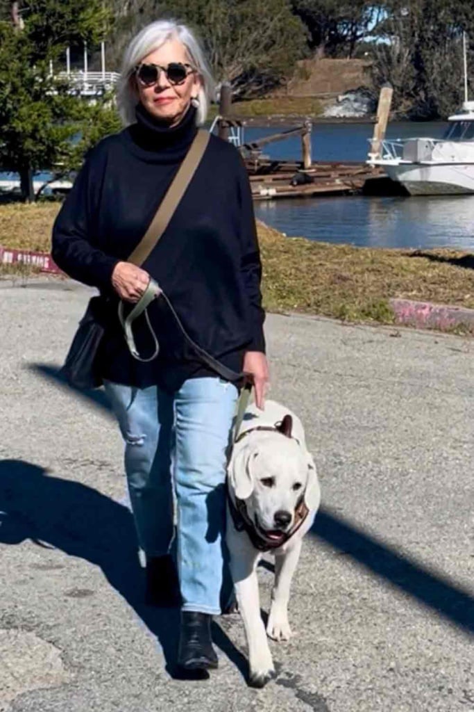 Mersea sweater and jeans